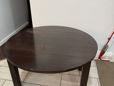 Dining Table With Two Folding Leafs