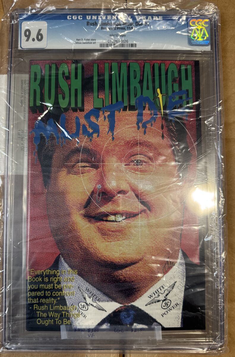 Rush Limbaugh Must Die #1 CGC 9.6 Boneyard Press 1993