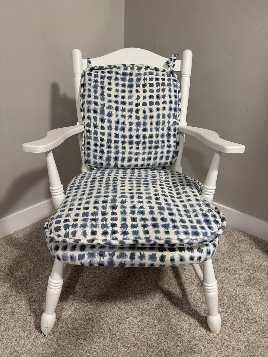 Vintage Mid-Century Spindle-Back Armchair — Newly Upholstered