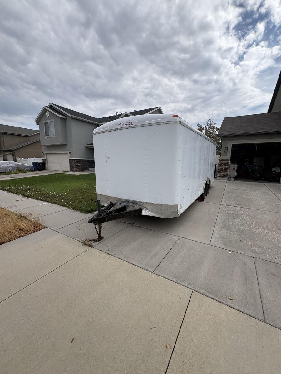 Mirage Enclosed Cargo Trailer - White Dual Axle