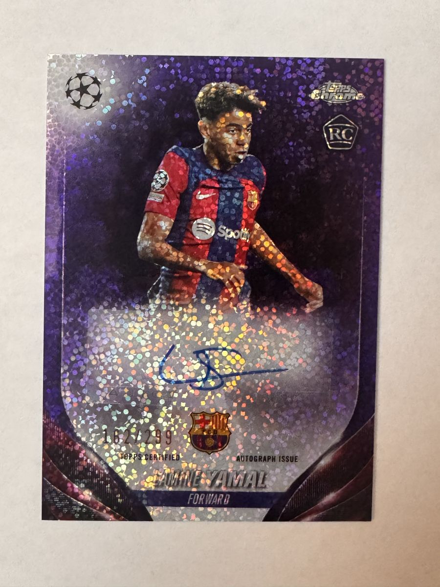 2025 Topps Chrome Lamine Yamal Auto Violet /299