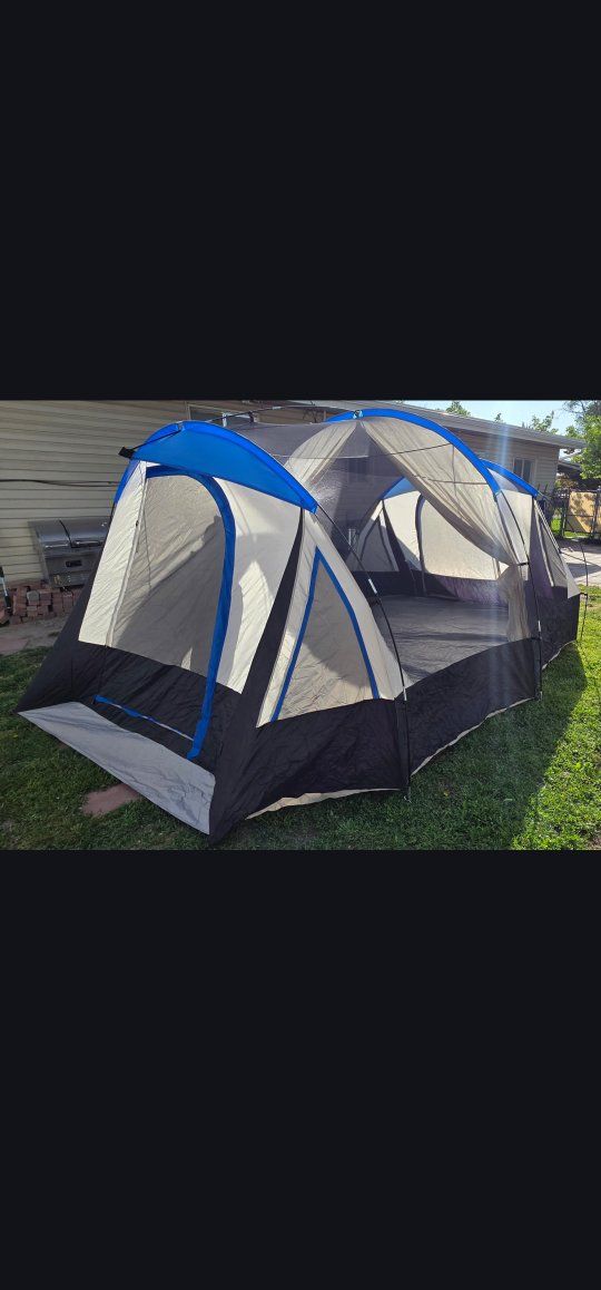 Ozark Trail 10-Person Freestanding Tunnel Tent with Multi-Position Fly