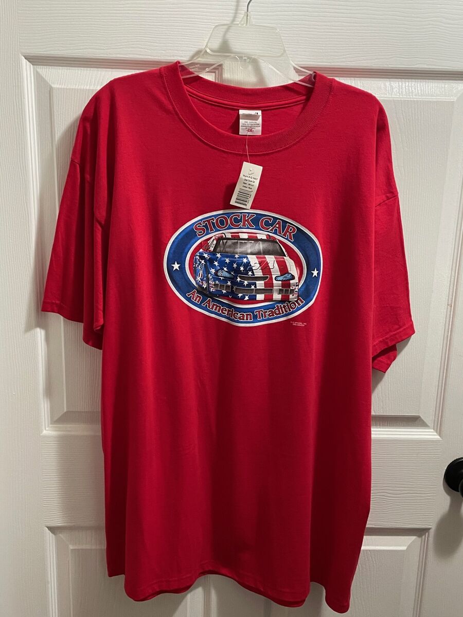 NWT - Vintage Stock Car Racing Men's T-Shirt Red Short Sleeve An American Tradition Size XXL