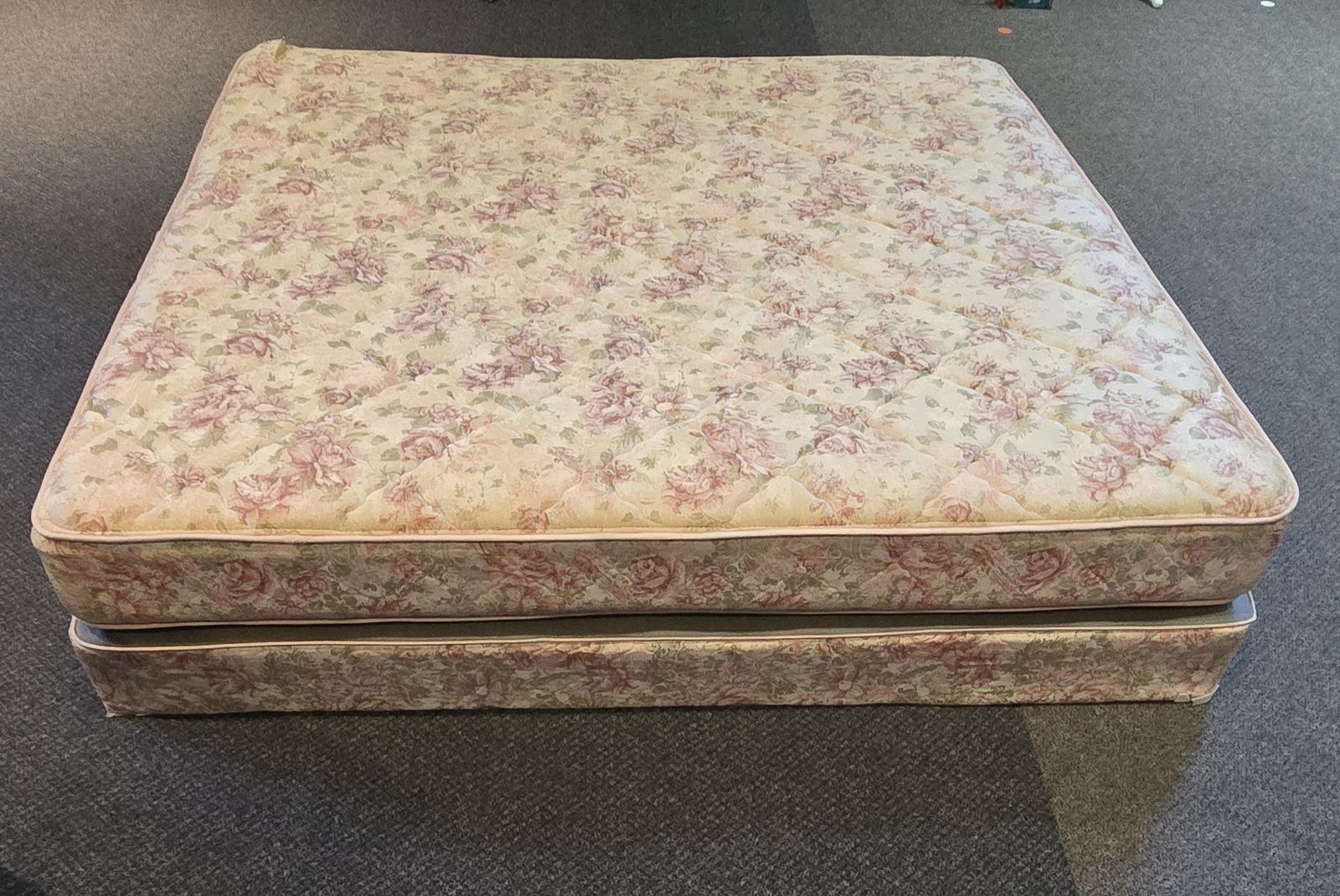 King-size Mattress, Box Spring, and Sturdy Metal Frame