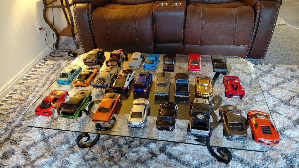 Large Collection of Diecast Model Cars - Various Makes and Models
