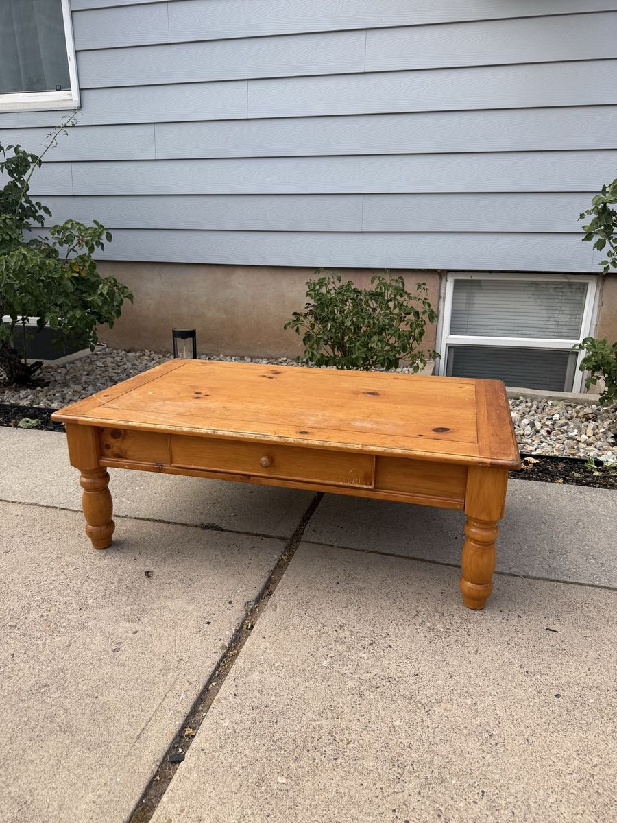 Small wood coffee table
