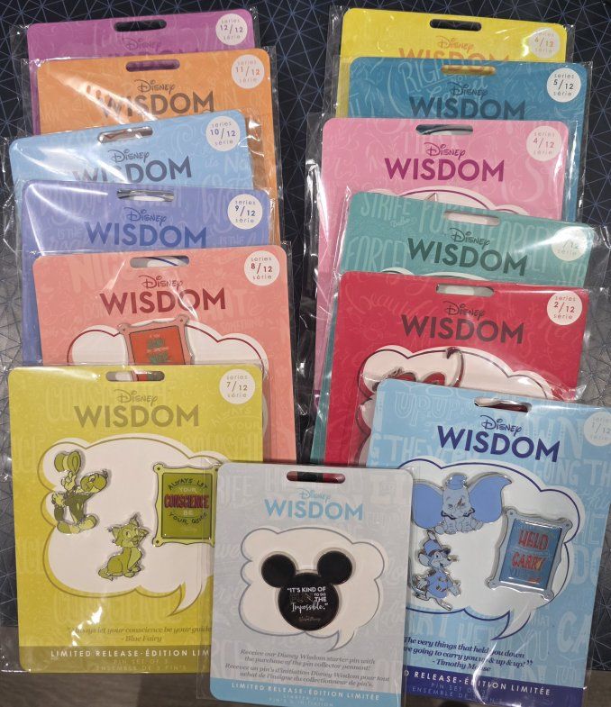 Disney Wisdom 12 Month Pin Collection