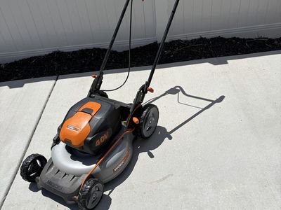 Worx electric mower, trimmer and blower