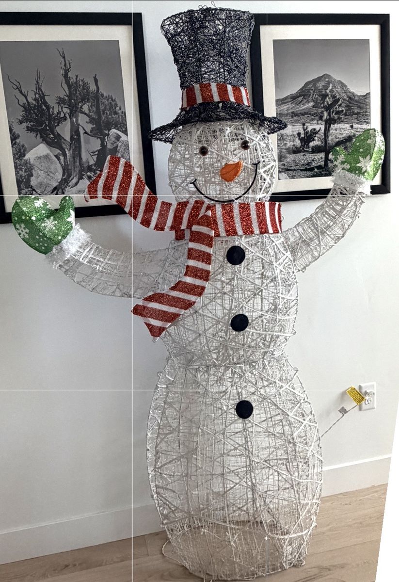 Adorable 6-foot LED twinkling snowman