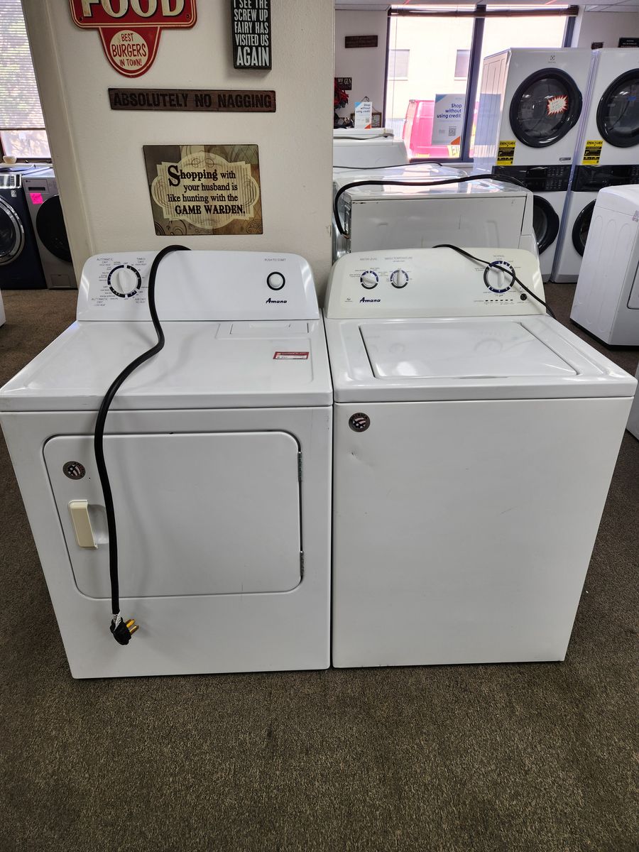 GREAT AMANA TOPLOAD WASHER AND ELECTRIC DRYER SET! W-WARRANTY