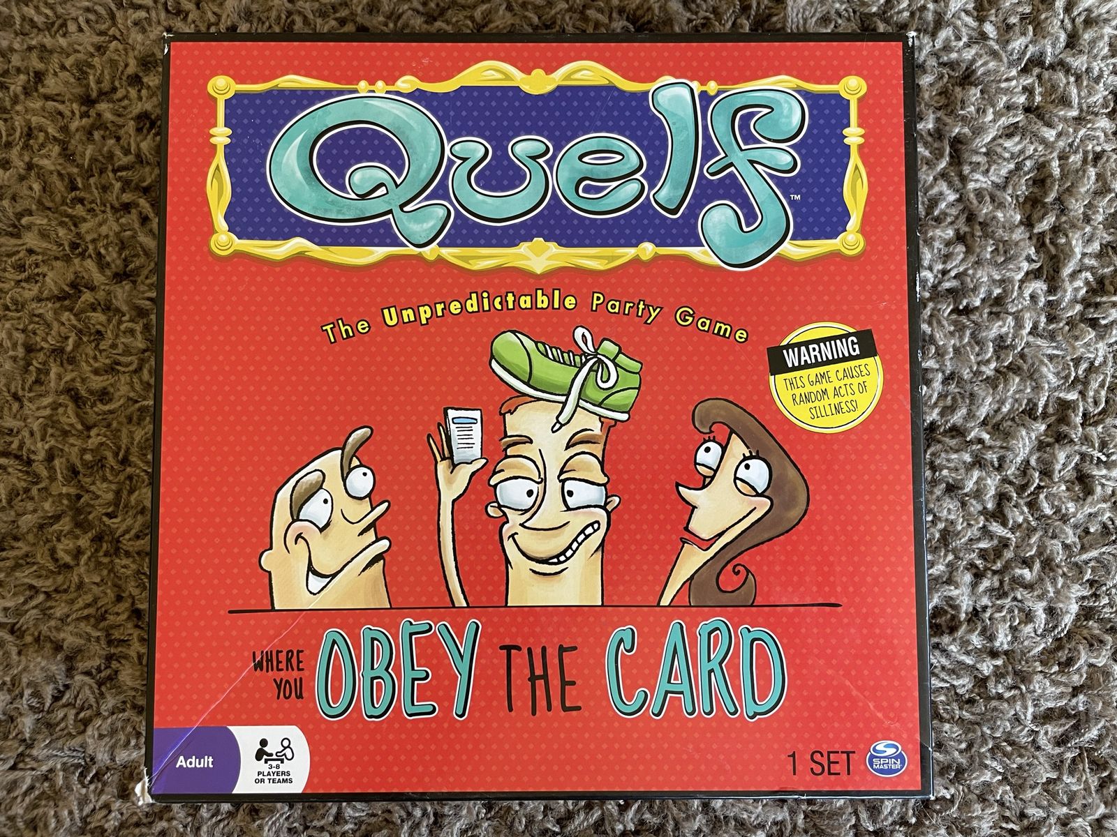 Quelf The Unpredictable Party Game Adult Board Game Complete Set