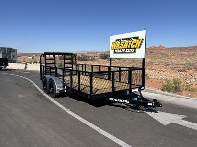2027 PJ Trailers 7X16 10K UL Tandem Channel Landscape Utility Trailer