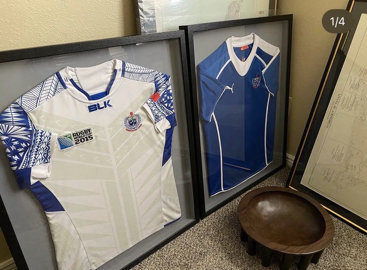 Framed MANU SAMOA Jerseys/ Samoan Rugby