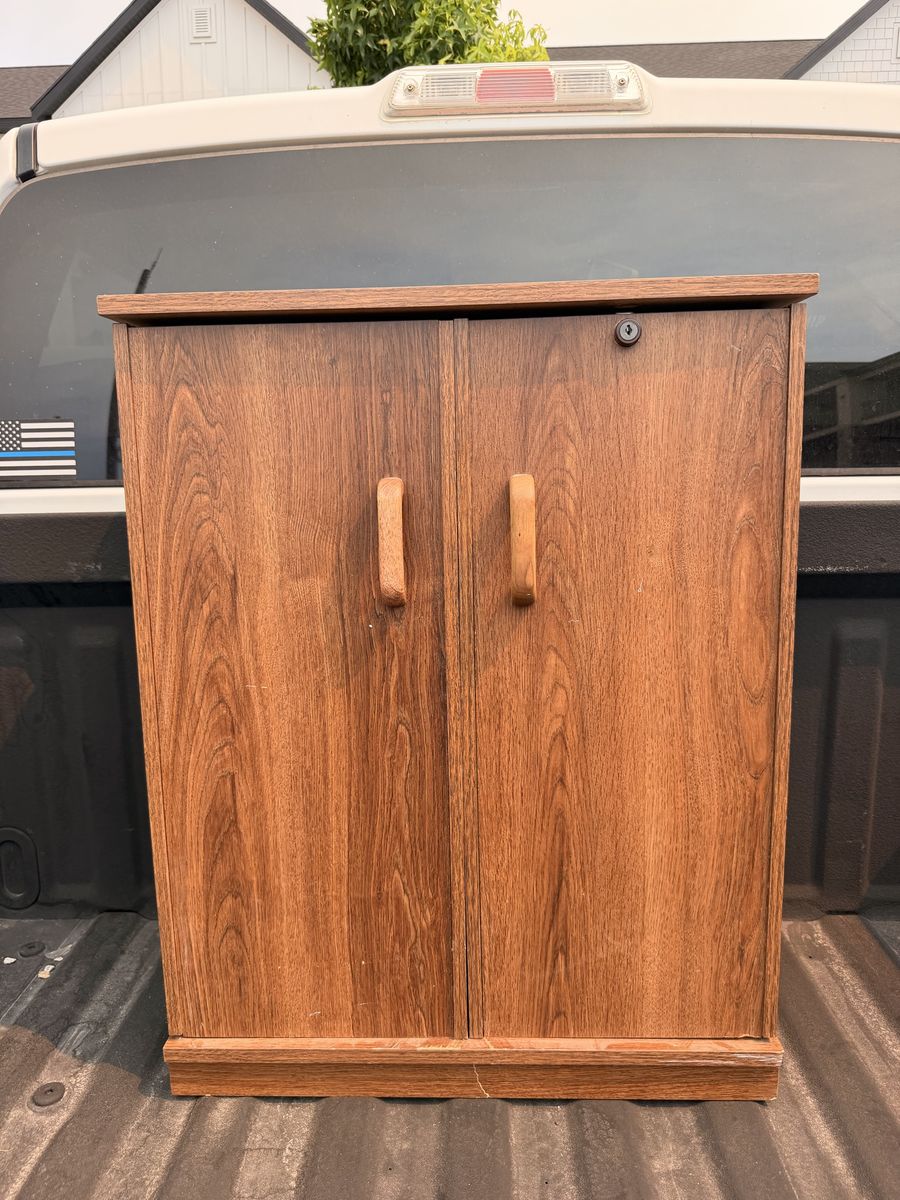 Compact Wooden Storage Cabinet