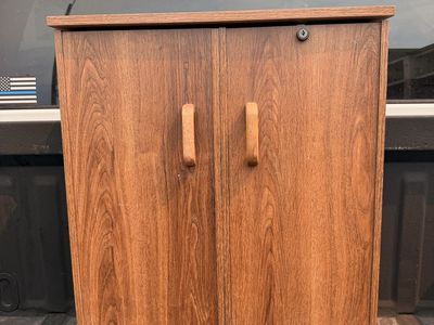 Compact Wooden Storage Cabinet