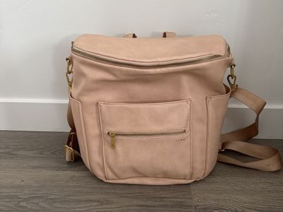 Fawn Design Original Diaper Bag - Peach/Rose Gold Hardware - Rare Discontinued Color