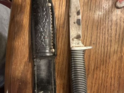 Western Black Beauty fixed blade knife F48b