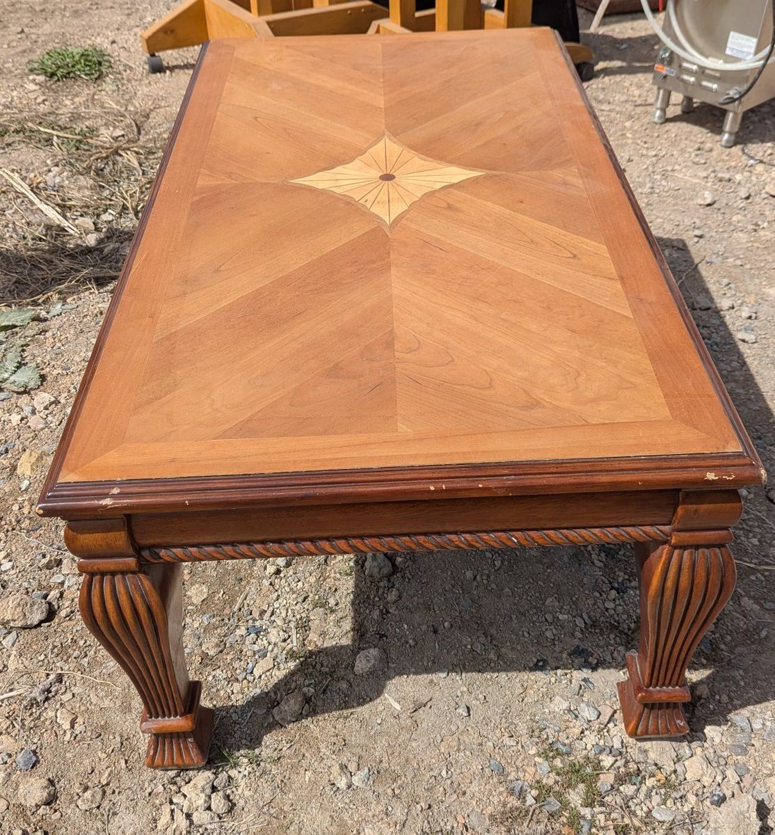 solid wood coffee table