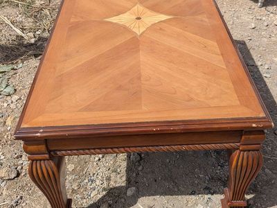 solid wood coffee table