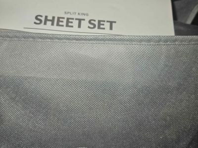 Bare Home Split King Sheet set Gray
