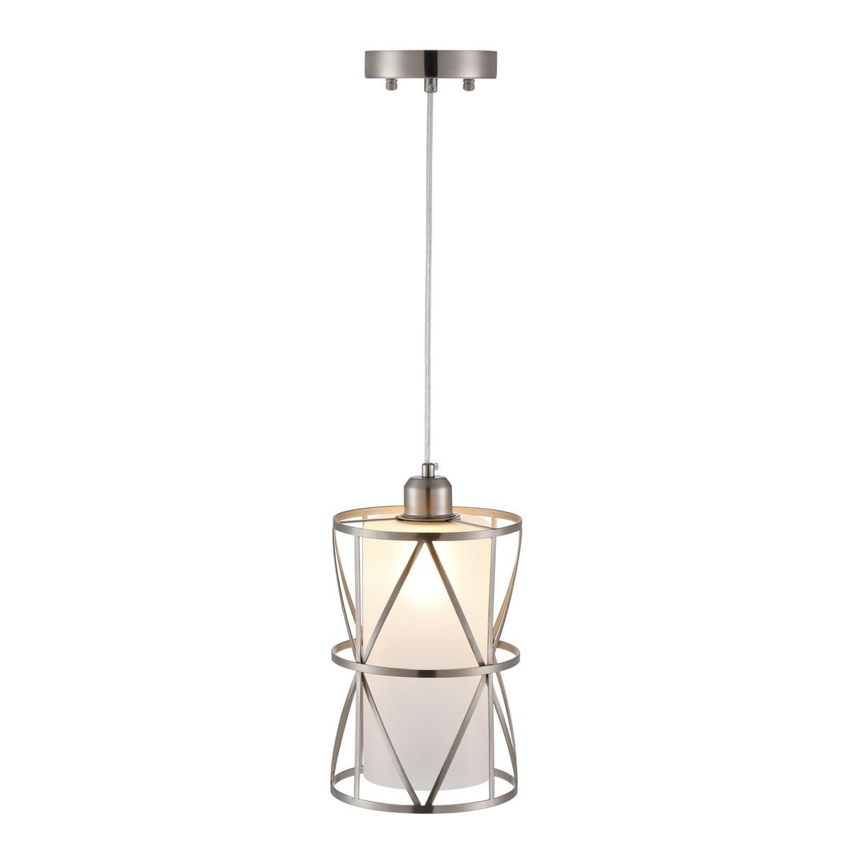 New Pendant Lights Kitchen Island with Frosted Glass, Brushed Nickel Hanging Kitchen Lights
