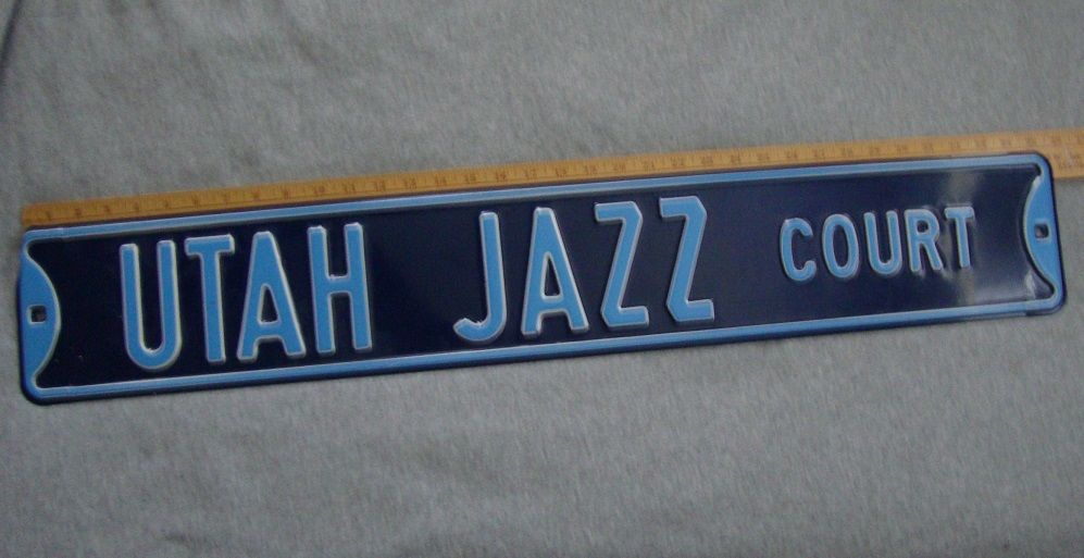 UTAH JAZZ Court Metal Sign 36" Long