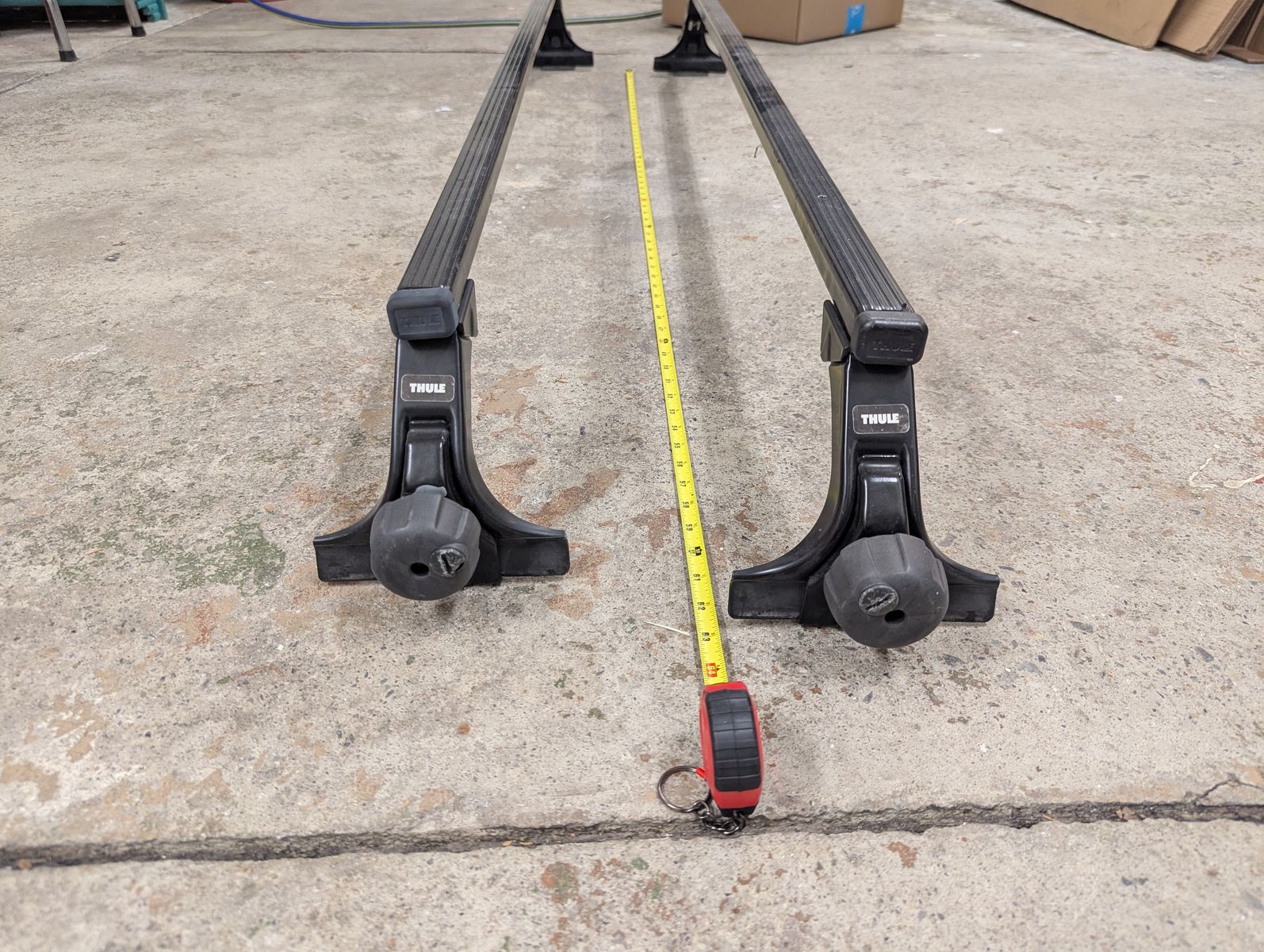 Thule Roof Rack Cross Bars EVO Square Gutter Tower