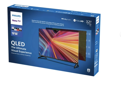 New in Box Philips 32" Class 7900 Series QLED Full HD Roku Smart TV