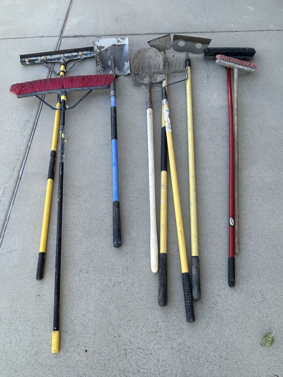 9 long handle cement working tools -$25 for all