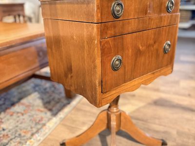 Antique Duncan Phyfe Style Mahogany Sewing Table