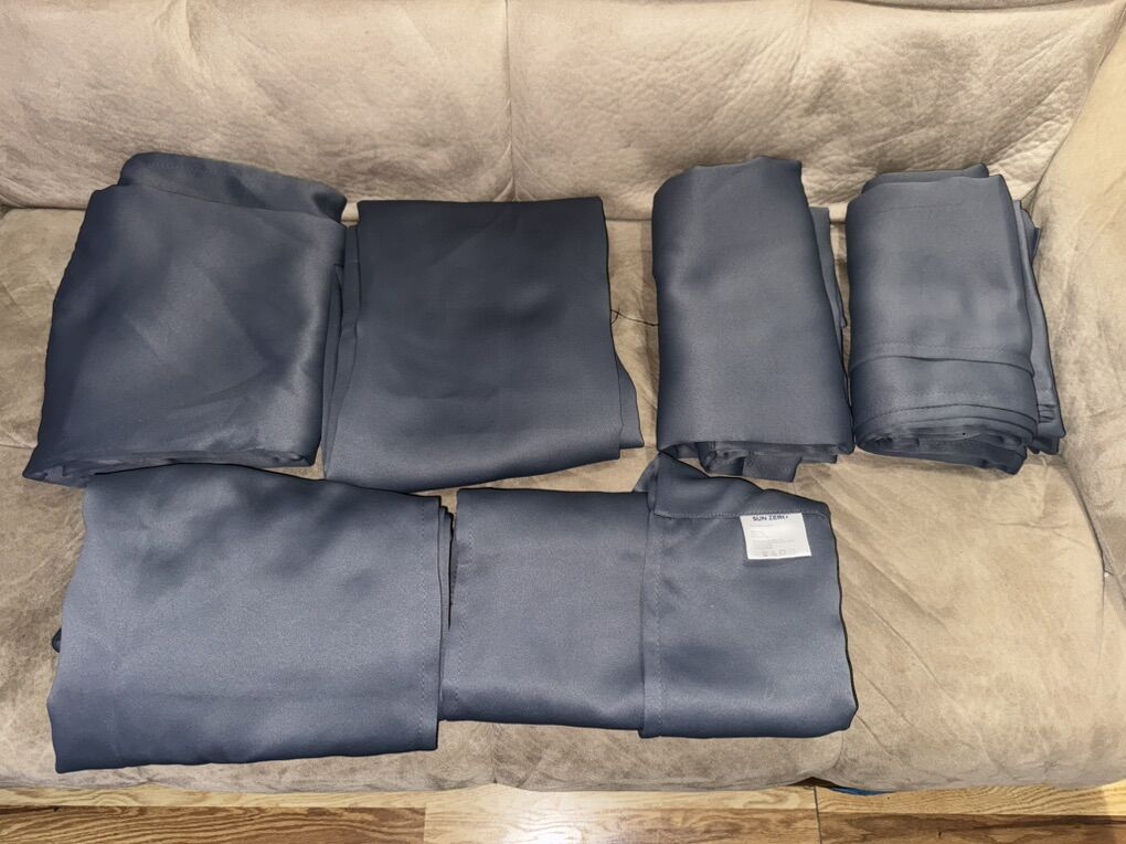 SunZero Curtains 1 pair grey 40X92