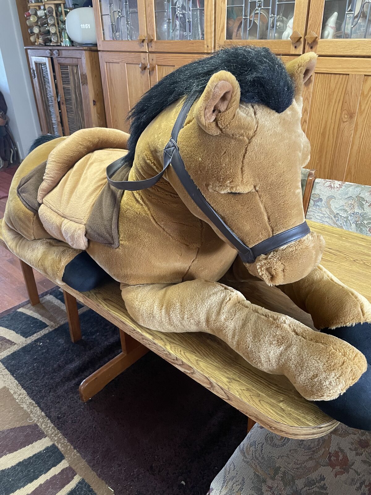 Horse stuffed pillow large