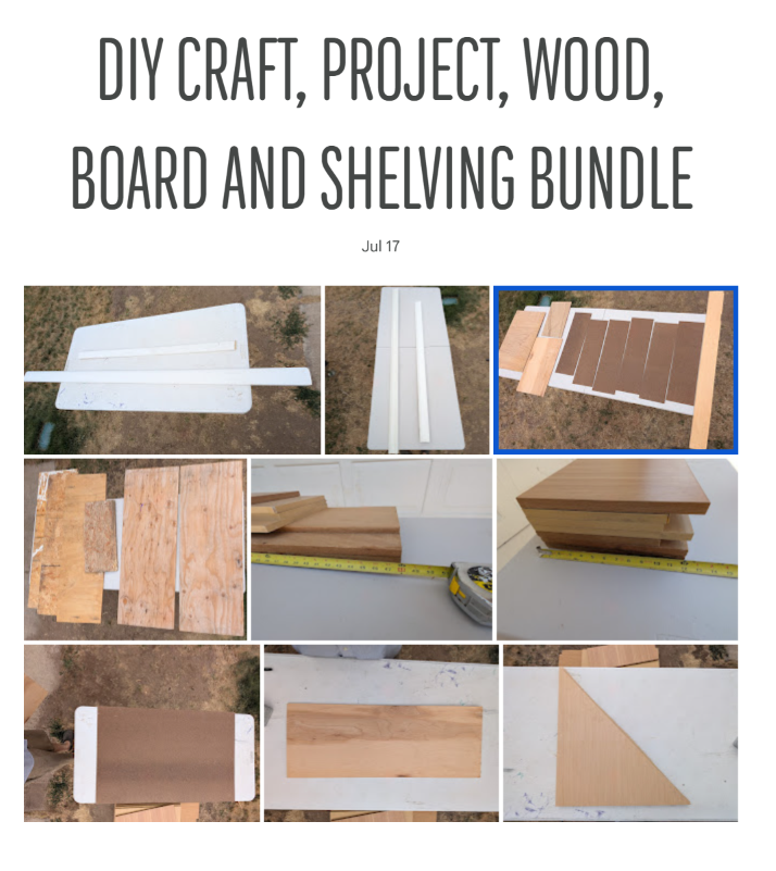 DIY Craft Wood / Project Board Scraps & Shelving Lot
