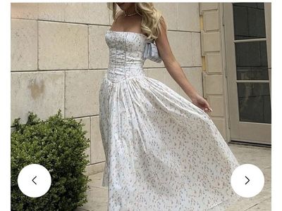 Marlow and Quinn Women’s Floral Corset Midi Prom Dress