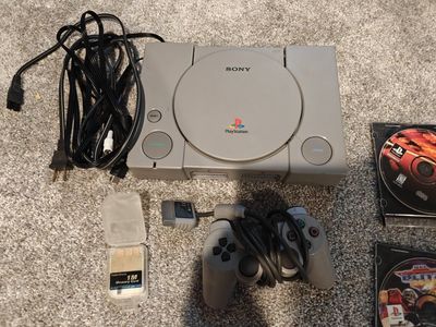 Sony PlayStation 1 Console Bundle with Controller, Memory Card, and 2 Games. *$100 if sold today*