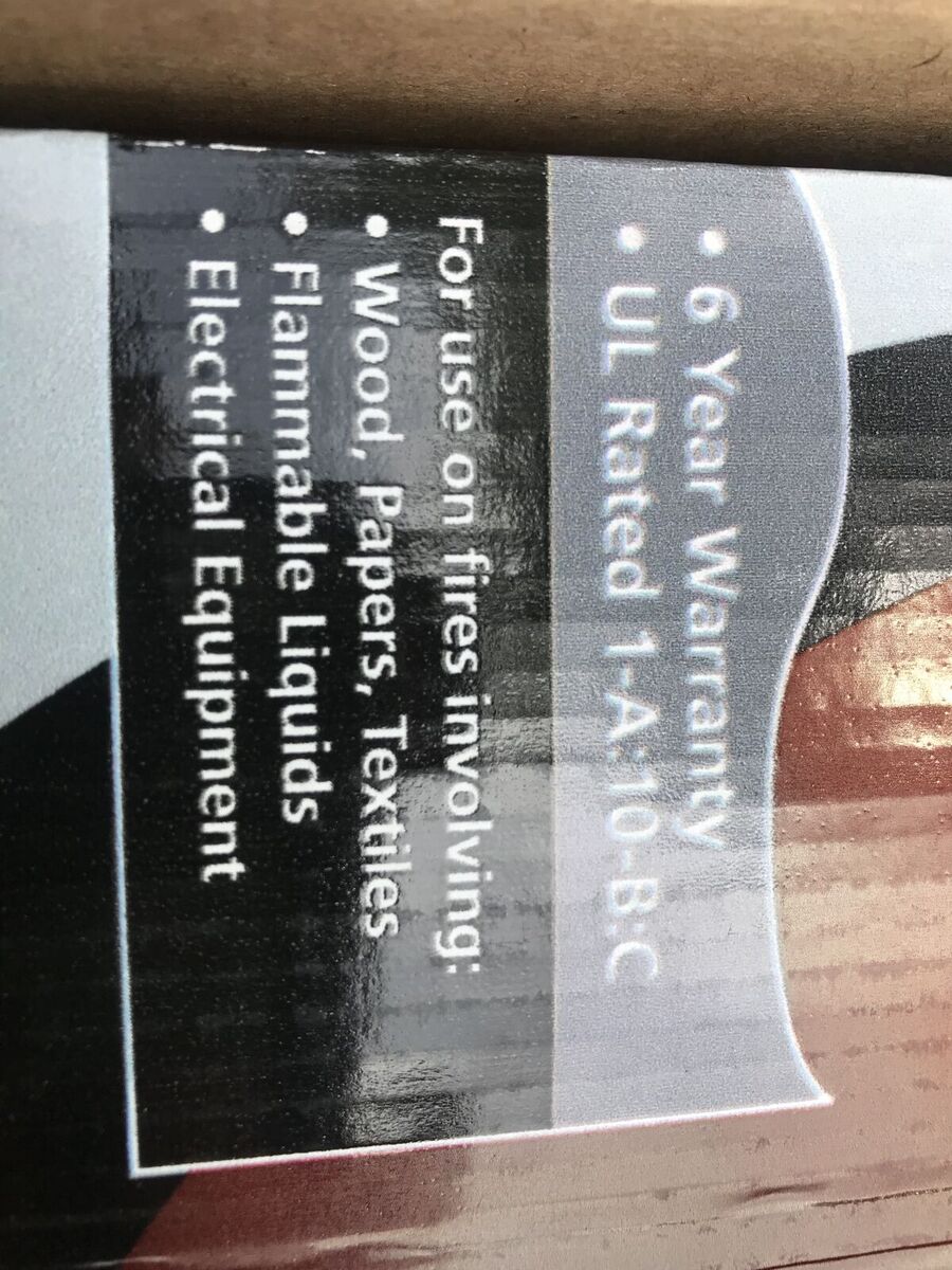 kidde fire extinguisher FOR HOME OR OFFICE RATED 1-A 10-BC