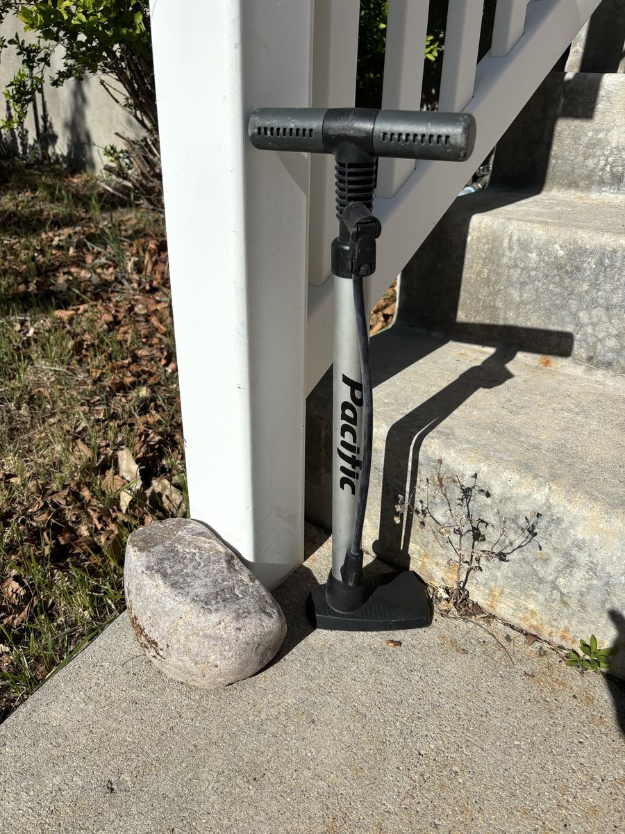 Pacific Bicycle Floor Pump - Silver/Black - Good Condition