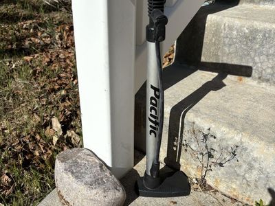 Pacific Bicycle Floor Pump - Silver/Black - Good Condition