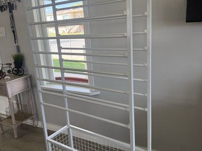 Wrapping paper and ribbon rack