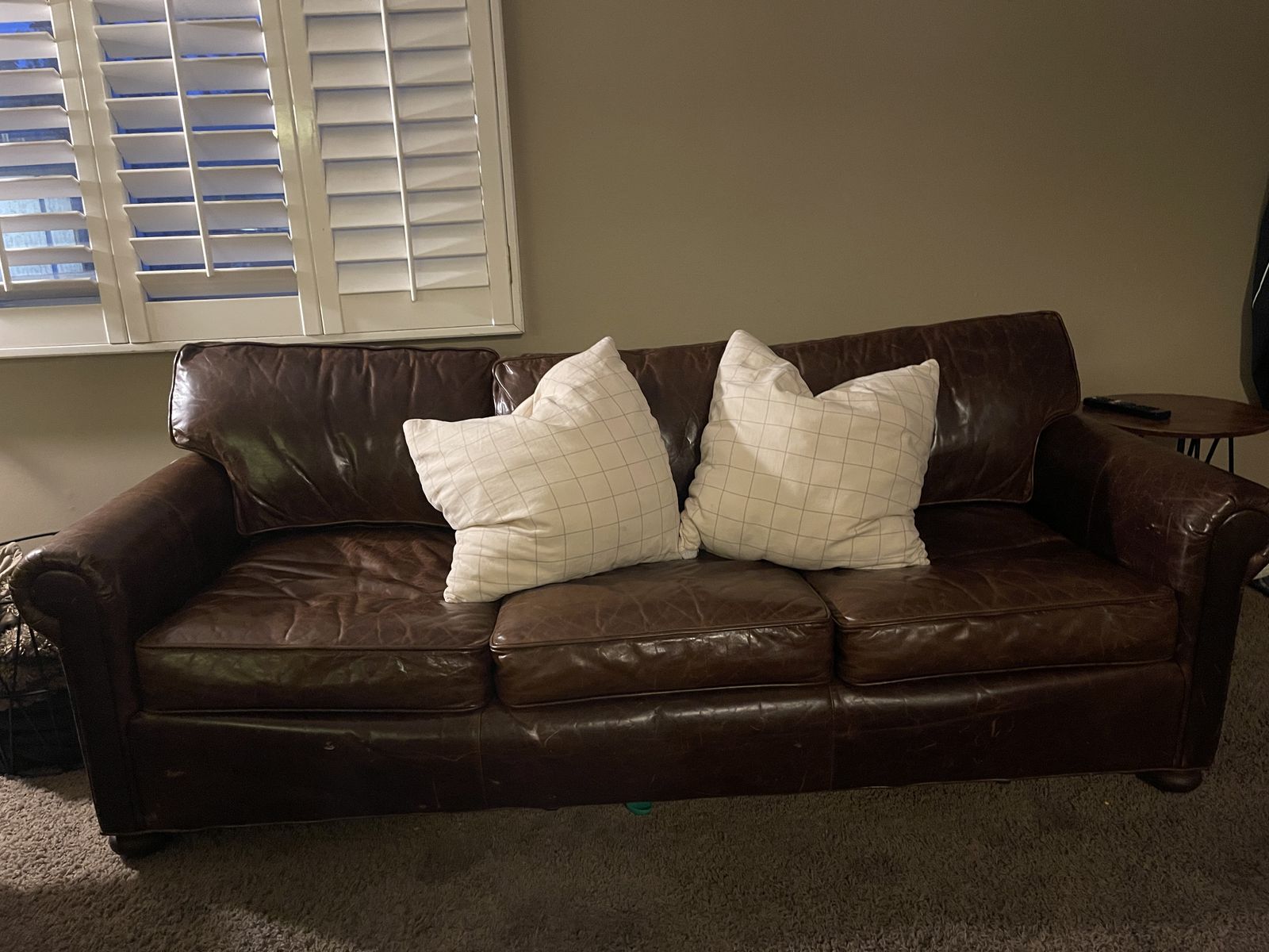 Brown Leather Couch