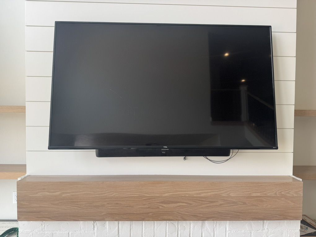 TCL 65 TV with sound bar