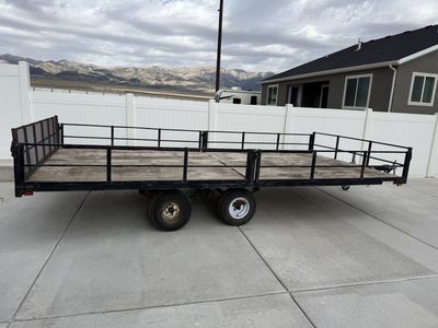 8x16 Flat Bed Utility Trailer with Fold-Down Sides - Versatile Hauling