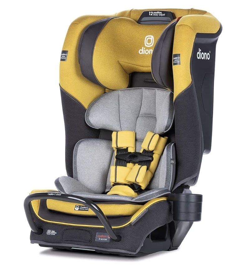 Like-New! Diono Radian 3QX 4-in-1 Rear & Forward Facing Convertible Car Seat Infant to Kid