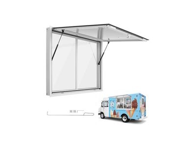 48" x 36" Concession Stand Serving Window Food Truck Service Awning Sliding Window