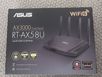 ASUS RT-AX58U AX3000 Dual Band WiFi 6 Router with AiMesh and Parental Controls