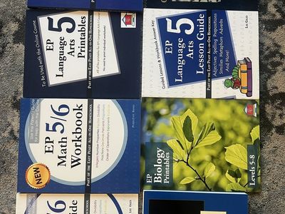 Easy Peasy All-In-One Homeschool Grade 5 Curriculum Book Set Math Language Arts Biology Bible