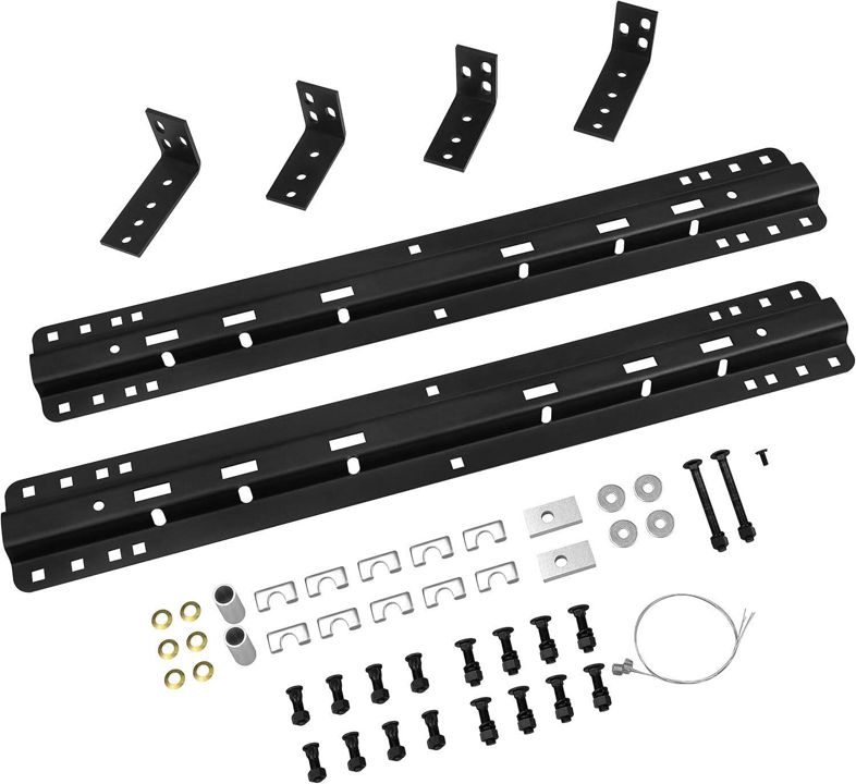 Universal Fifth 5th Wheel Trailer Hitch Mount Rails 10-Bolt Kit Ford Chevy Ram