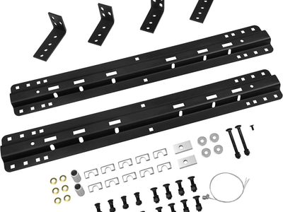 Universal Fifth 5th Wheel Trailer Hitch Mount Rails 10-Bolt Kit Ford Chevy Ram