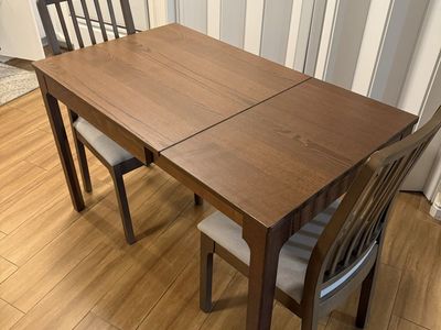 Breakfast Nook Table with 2 Cushioned Chairs Set and Leaflet