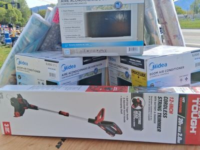 New air conditioner & string trimmer